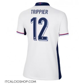 Inghilterra Kieran Trippier #12 Prima Maglia Femmina Europei 2024 Manica Corta